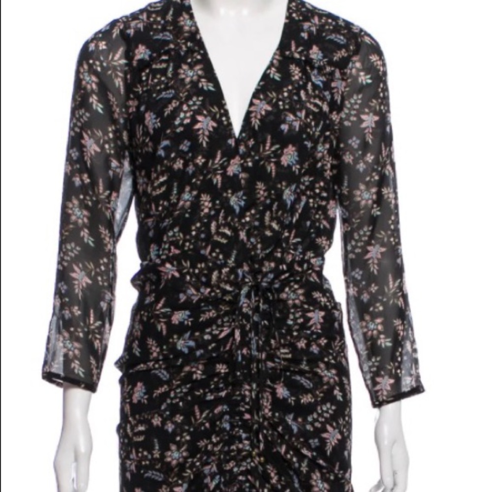 Veronica Beard Silk Ruched Dress